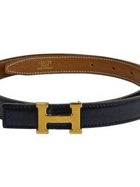 Hermes Constance Reversible Belt Leather Black Brown